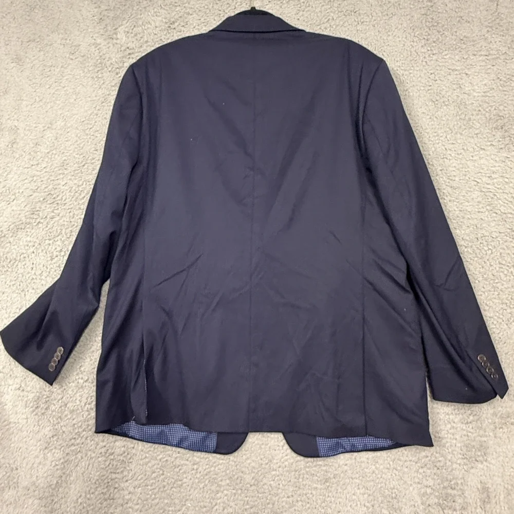 Michael Kors Blazer‎ Mens 46R Navy 2 Button Notch Lapel Stretch Lined Side Vents